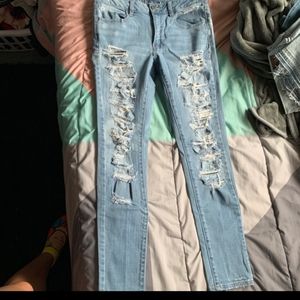 American Eagle high rise destroyed jeggings
